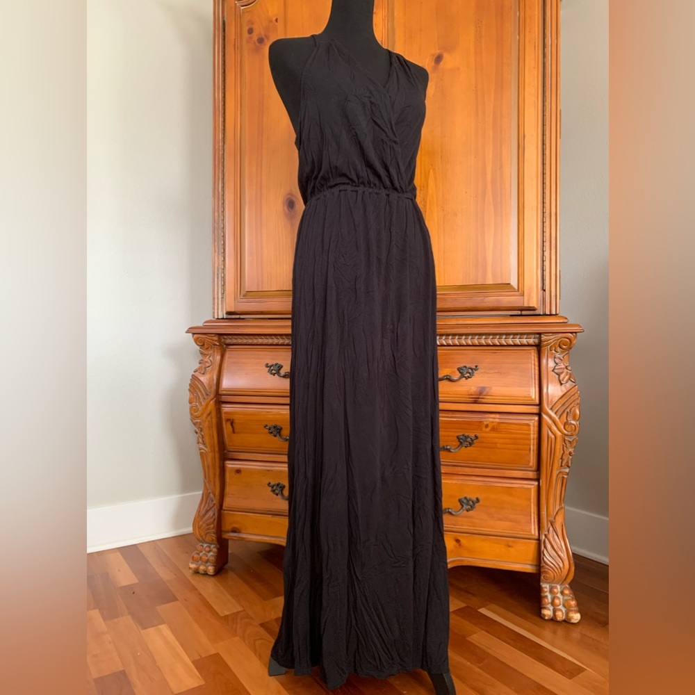 Lucky Brand Maxi Halter Dress with key hole tie back